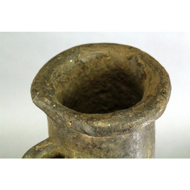 Antique African Bamileke Cameroon Tobacco Pipe Black Clay - Beetle For Sale - Image 9 of 10