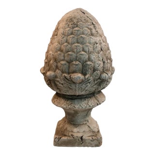 Vintage Concrete Acorn Garden Ornament For Sale