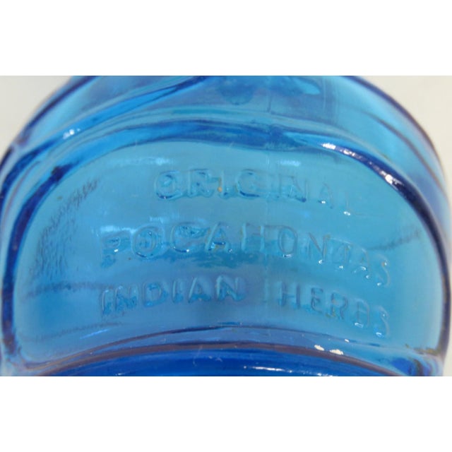 Wheaton Nj Pocahontas Indian Herbs 2pc Pair Blue Glass Salt Pepper Shakers 4926b For Sale - Image 14 of 16
