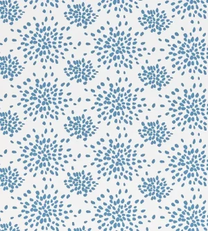 The House of Scalamandré Fireworks Cotton Print Fabric, Delphinium