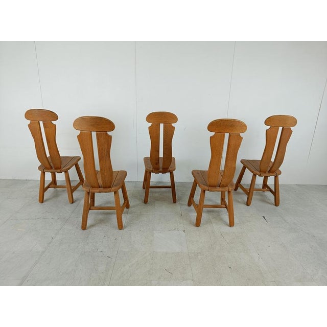 Vintage Dining Chairs by Depuydt, Belgium, 1960s, Set of 5 For Sale - Image 6 of 11