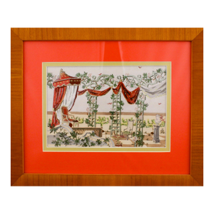 Parisian Penthouse Terrace 1948 Watercolour