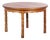 Brutalist Round Oak Dining Table with Three Extension Leaves, Denmark, 1960s For Sale