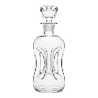 1950s Mid-Century Modern Holmegaard "Kluk Kluk" Decanter With Rare Crown Stopper by Jacob E. Bang For Sale