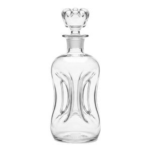 1950s Mid-Century Modern Holmegaard "Kluk Kluk" Decanter With Rare Crown Stopper by Jacob E. Bang