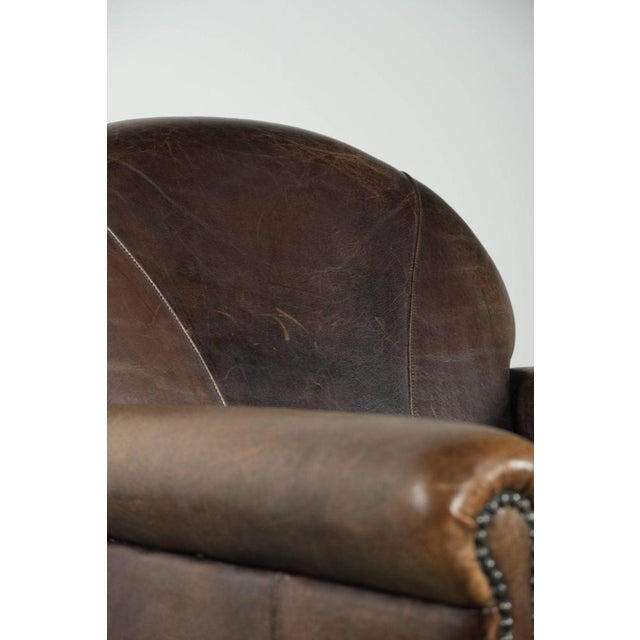 Club Chair in Sheepskin Leather For Sale - Image 10 of 12