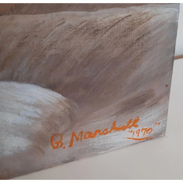 Orange Floral Bouquet Painting Artist Signed Poppies Daisy Flower For Sale - Image 4 of 8