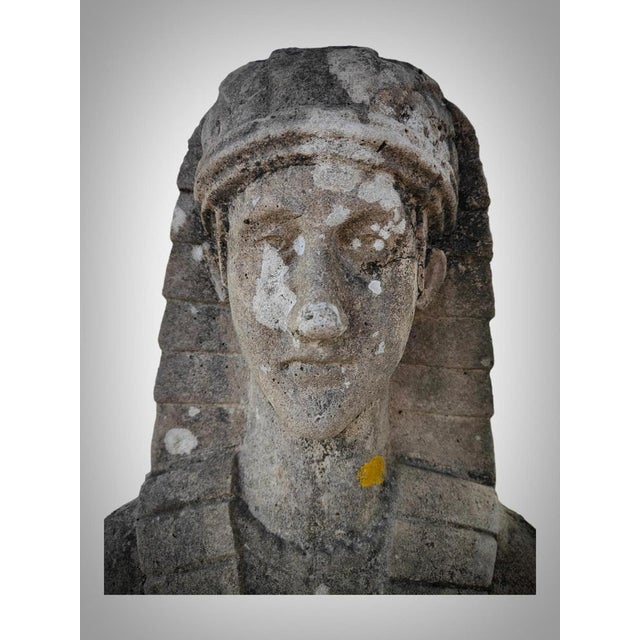 Art Deco Italian Sphinxes, 1920, Set of 2 For Sale - Image 4 of 14