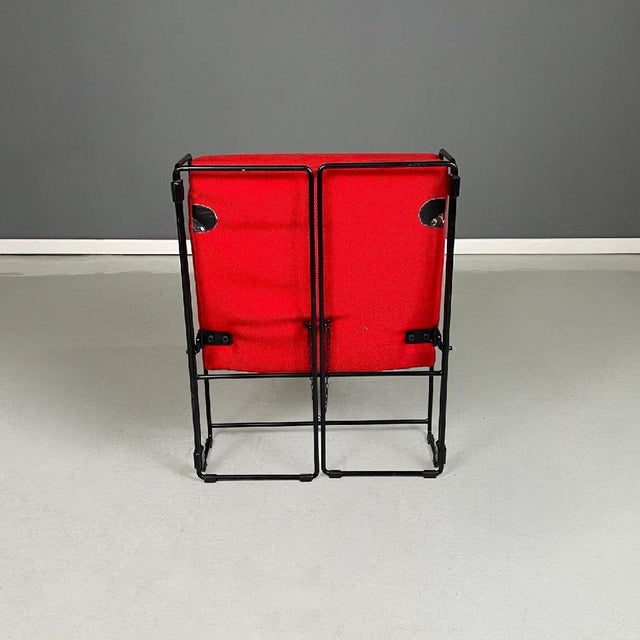 Italian Modern Foldable Red Armchairs by Jolly Cappai Mainardis for Alfeo, 1980s For Sale - Image 10 of 18