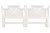 White Ficks Reed Vintage Pagoda Style Lattice Twin Rattan Faux Bamboo Headboards - A Pair For Sale