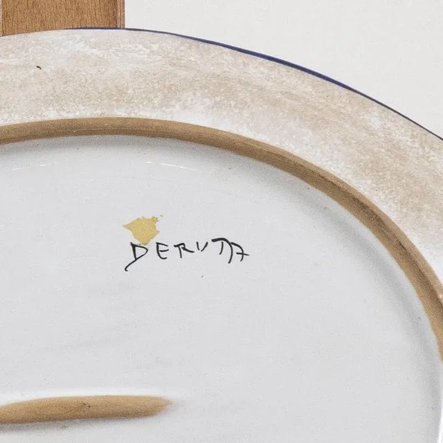 Ceramic Oval Ceramic Tray Plate from Deruta, 1990s For Sale - Image 7 of 8