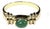 14k Gold and Oval Jadeite Cabochon Ring For Sale