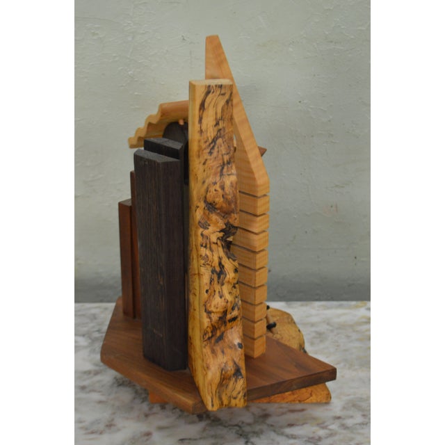 Gary Zayon Studio Crafted Mixed Wood Sculpture of Manhattan For Sale - Image 9 of 12