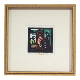 1973 Artist’s Proof Woodblock Print by Aharon Giladi For Sale