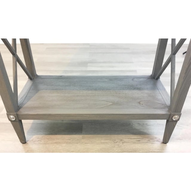 Modern Ambella Home Modern Gray Wood Spindle Etagere For Sale - Image 3 of 8