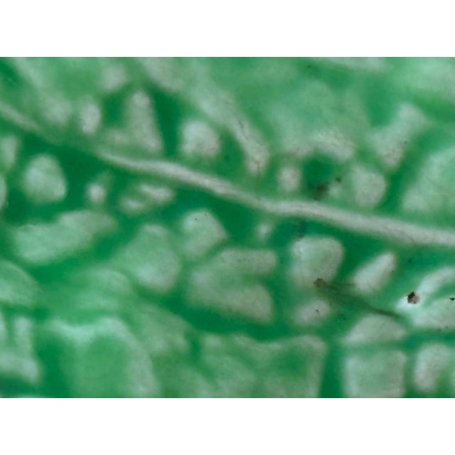 Mid 20th Century Bright Green Mid-Century Leaf Tray From England For Sale - Image 9 of 13
