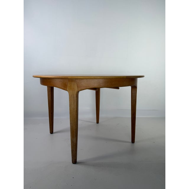Mid-Century Modern Danish Modern Extendable Oak Dining Table by Henning Kjærnulf for Sorø Stolefabrik, 1960s For Sale - Image 3 of 16