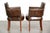 Grained Cowhide Dining Chairs in a Dark Color Scheme, Set of 4 For Sale - Image 3 of 15