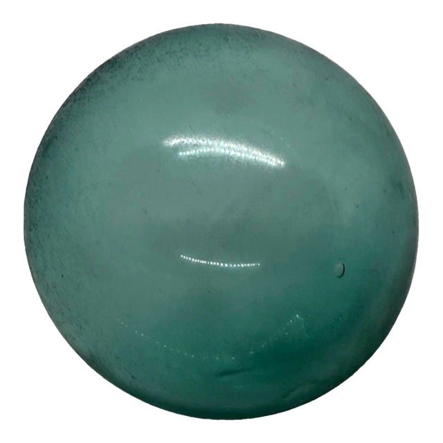 Early 20th Century Coastal Blue Sea Glass Float—3” For Sale