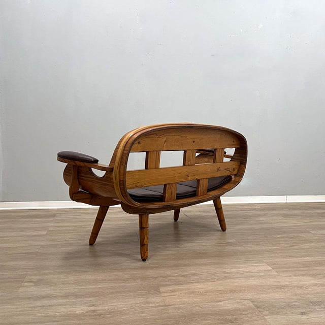 Rustic Wooden Barrel Chairs and Sofa, Italy, 1970s, Set of 4 For Sale - Image 9 of 18