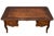Farmhouse Antique French Provincial Walnut Writing Desk With Cabriole Legs & Two Drawers | C. 1840s For Sale - Image 3 of 4
