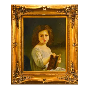 1970s Oil Painting on Canvas by N. Ladd, Framed