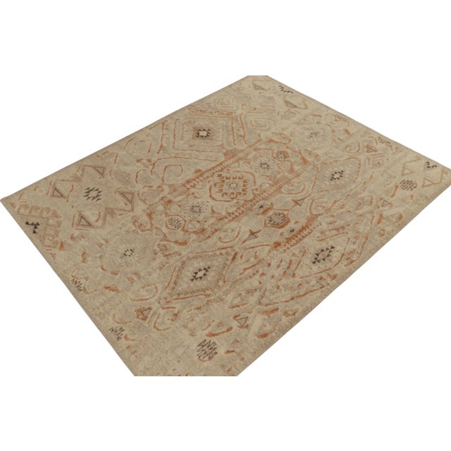 An exciting 8x10 hand-knotted wool rug from Rug & Kilim’s Homage Collection; a bold textural encyclopedia of patterns and...