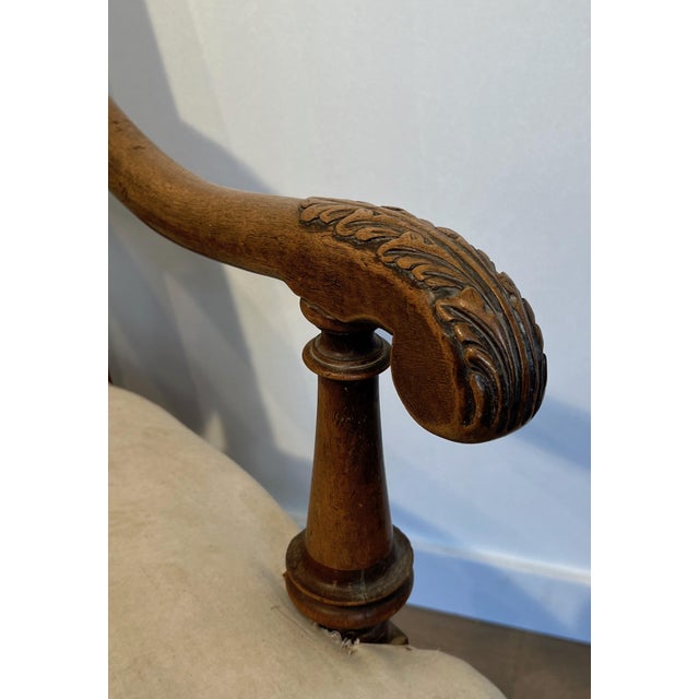 Late 19th Century Pair of Louis Xiii Style High-backed Walnut Armchairs For Sale - Image 12 of 12
