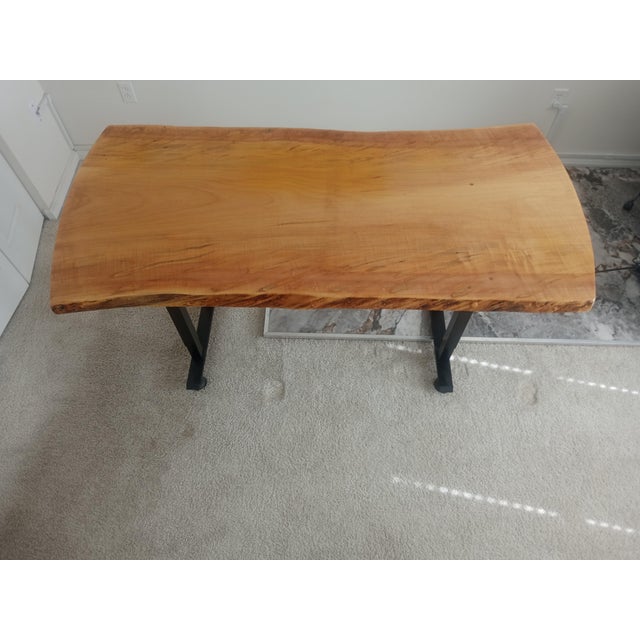 2020s Exceptionally Rare Curly Ambrosia Sugar Maple Desk For Sale - Image 5 of 11