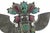 Metal Michael Little Elk Sterling Silver Turquoise Kachina Eagle Dancer Sculpture For Sale - Image 7 of 13