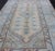 Hand Knotted Oushak Rug From Turkey With All Over Design in Blues and Cream For Sale In Atlanta - Image 6 of 11