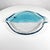 Vintage Modern Fish Plate Textured Blue Art Glass Serving Dish For Sale - Image 9 of 9