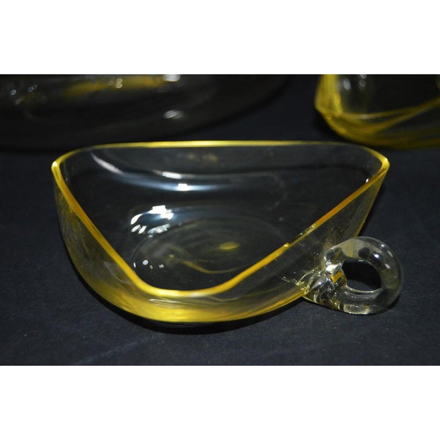 Art Deco Compote Set of Glass Dishes, 1930s, Set of 6 For Sale - Image 6 of 9