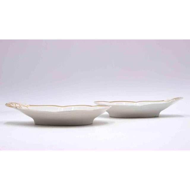 Vintage White Porcelain Saucieres by Richard Ginori, Italy, 1950s, Set of 2 For Sale - Image 6 of 8