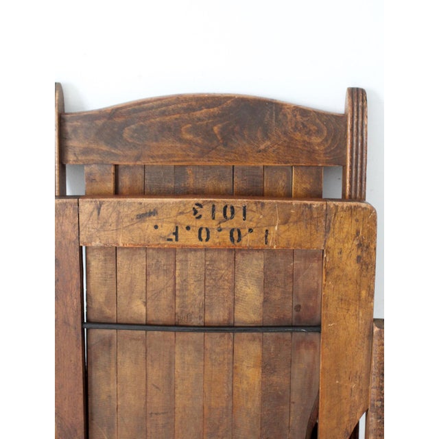 Antique Ioof Odd Fellows Wood Folding Chair For Sale - Image 16 of 17