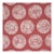 Sample - Schumacher Painted Circles Fabric in Red For Sale