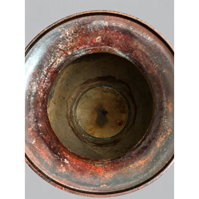 Brown Early 19th-Century French Empire Patinated Bronze Swan-Handle Vase For Sale - Image 8 of 9