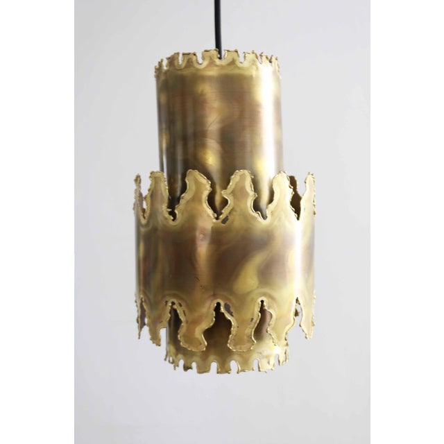 Gold Pendant Lamp by Svend Aage Holm Sørensen for Holm Sørensen & Co, Denmark, 1960s For Sale - Image 8 of 8