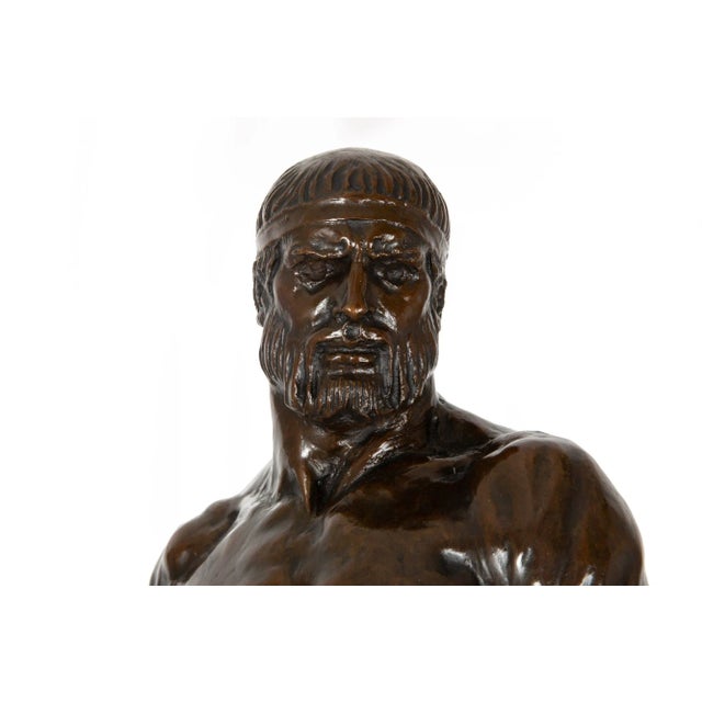 Mid 20th Century American School Art Deco Bronze Sculpture “Hercules & the Hydra” Ca. 1940s For Sale - Image 5 of 12