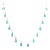 5.04 Carats Teardrop Turquoise Charm Necklace in 18k Yellow Gold For Sale