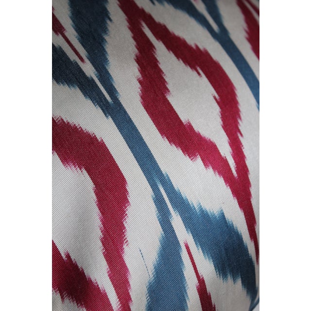 Contemporary Silk Ikat Pillow Cover Bohemian Pillow For Sale - Image 4 of 9