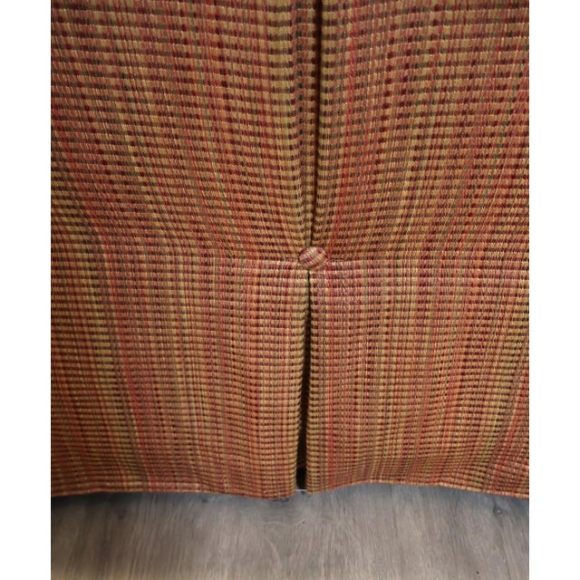 Orange Pair of Drexel Heritage Oversized Slipper Lounge Chairs in Rust & Olive Stripe, 2006 For Sale - Image 8 of 12