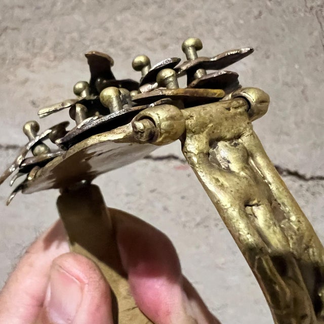 1970s Pal Kepenyes Brass Bracelet Cuff Milagros Series For Sale - Image 10 of 12