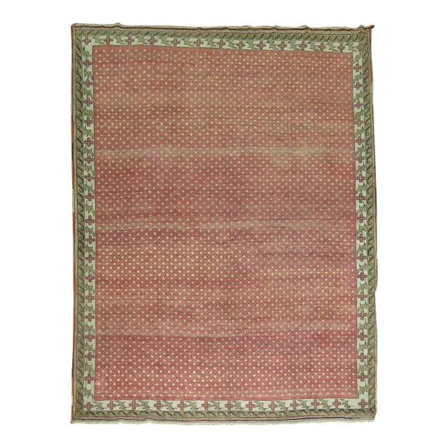 Vintage Zabihi Collection Crimson Turkish Anatolian Rug - 7' x 9'7" For Sale