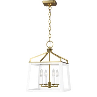 Chapman & Myers by Visual Comfort Studio Carlow Medium Lantern, Matte White For Sale