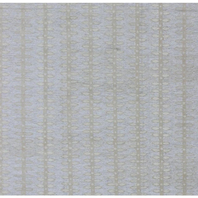 Large Modern Scandinavian Swedish Flat Weave Rug With Muted Design 10'2 X 13'9 For Sale - Image 4 of 6