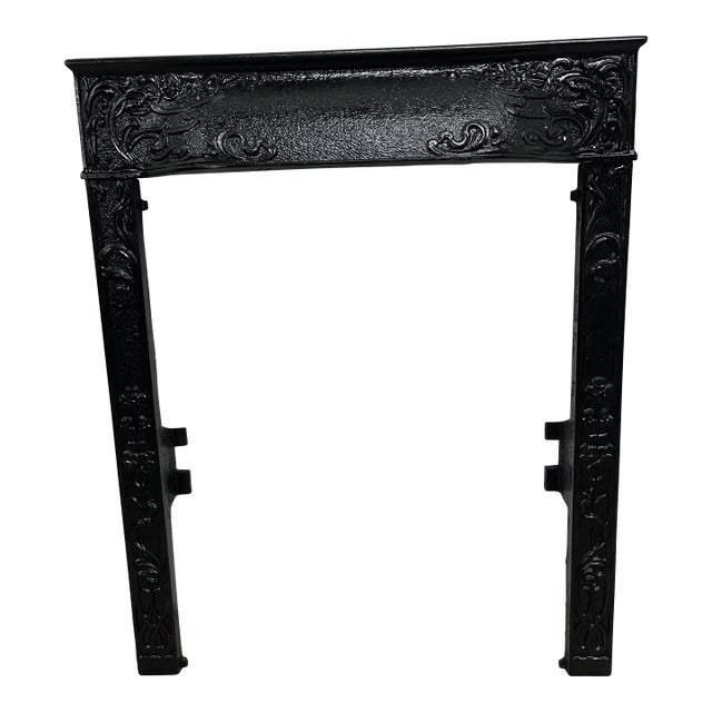 Late 19th Century Cast Iron Surround 24.5"w X 30" H - Ornate Victorian Era From New Orleans For Sale