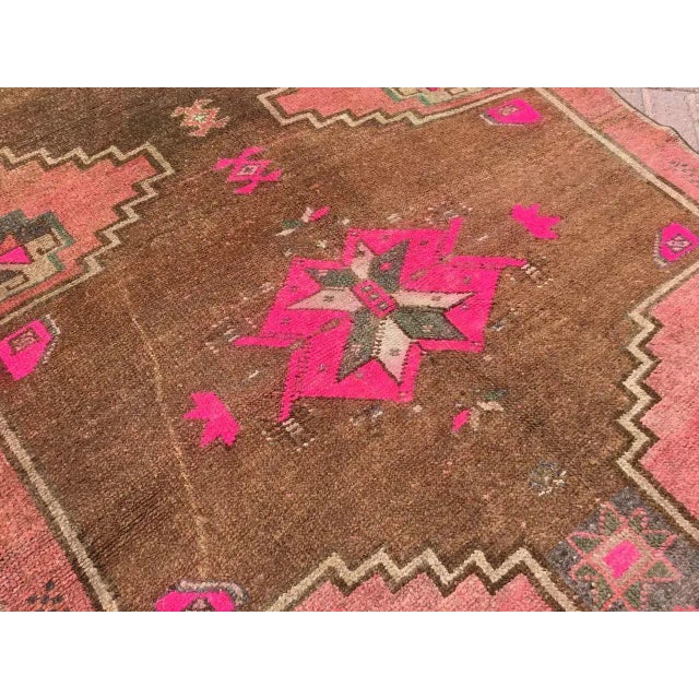 1960s 1950's Pink Turkish Rug - 60" X 114" For Sale - Image 5 of 9