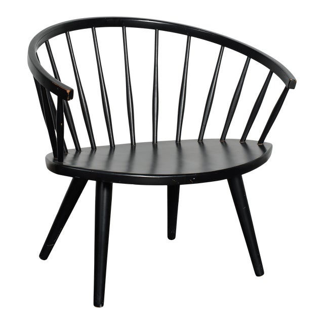 Vintage Black Spindle Chair For Sale