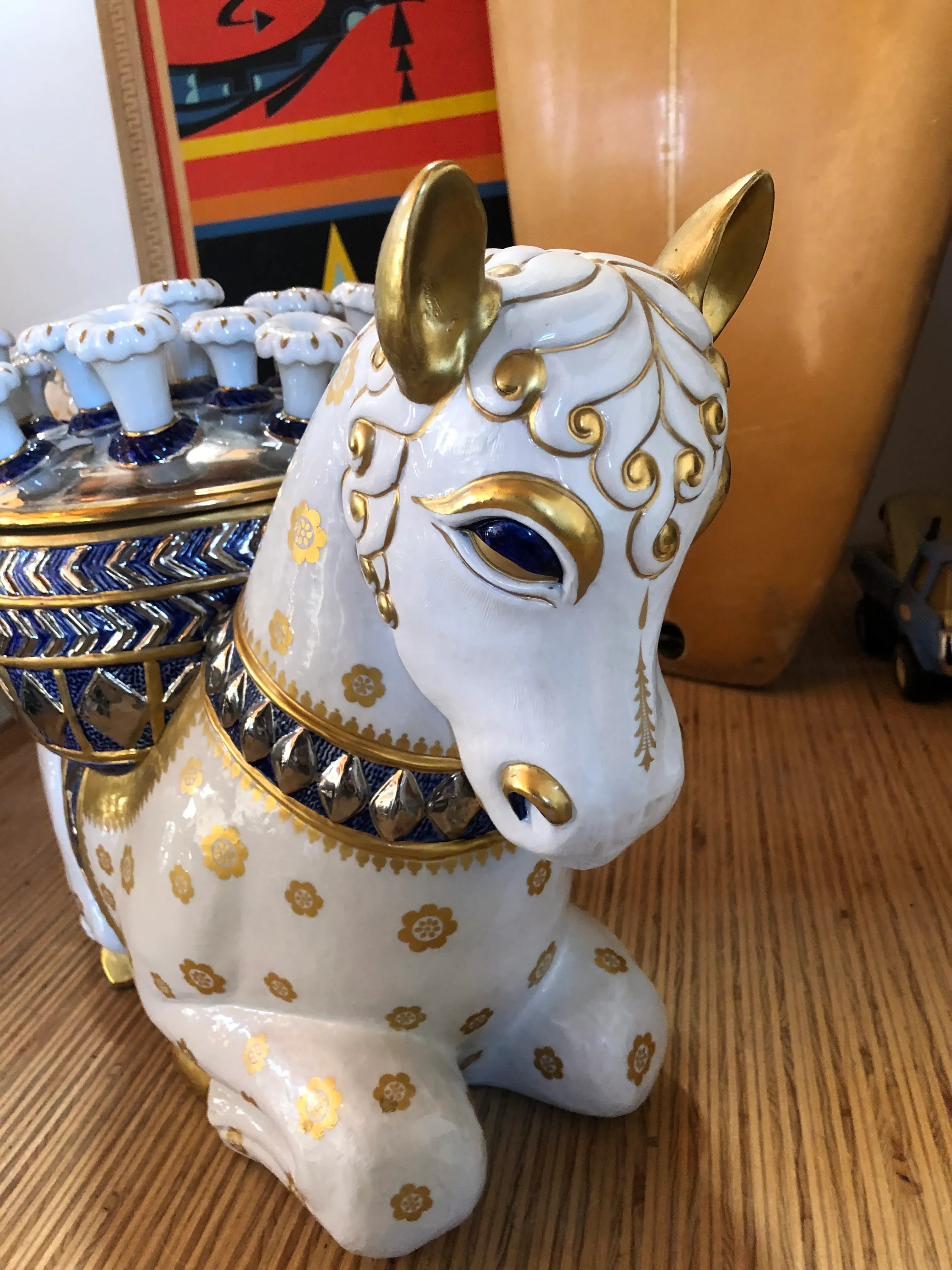 Mid 20th Century Giulia Mangani Oggetti Italian Porcelain Double